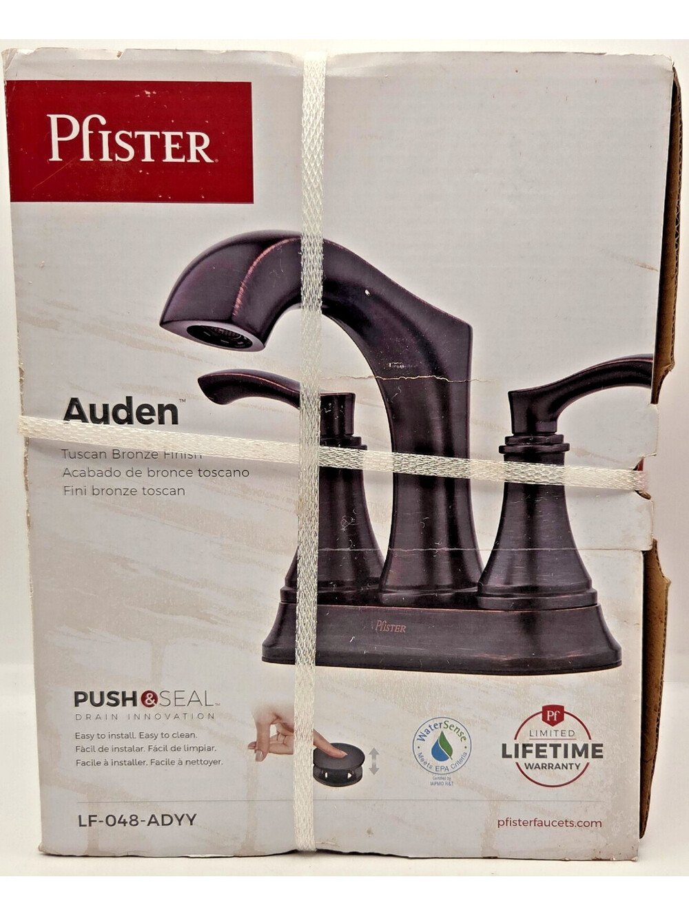 Pfister Auden LF-048-ADYY 4" Centerset Bathroom Faucet Tuscan Bronze NIB
